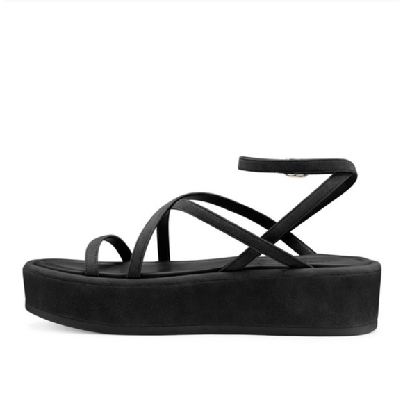 Stuart Weitzman Black Strappy Sandals - Picture 4 of 9
